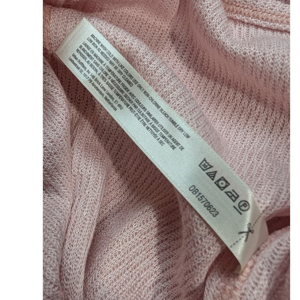 Free‎ People Bodysuit Womens Large Light Pink Henley Long Sleeve - Picture 6 of 9